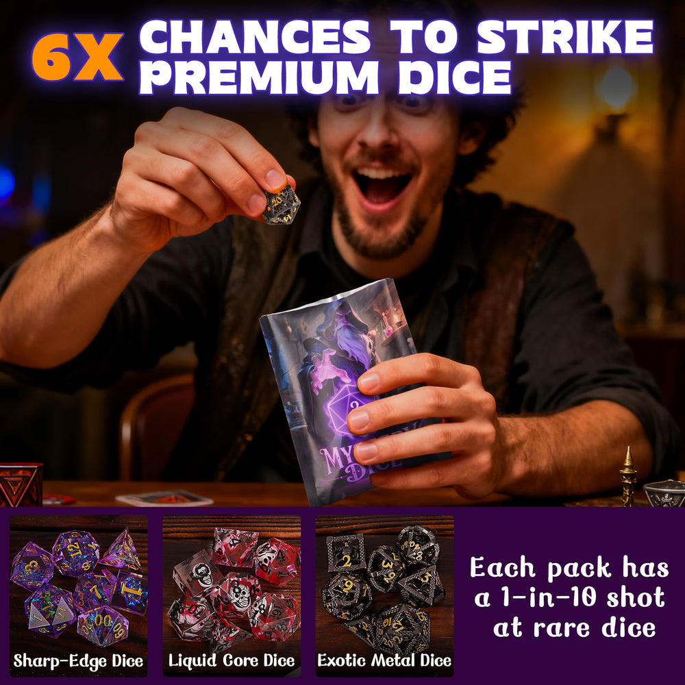 BiiSaa rare dice with liquid cores for standout visuals on table.