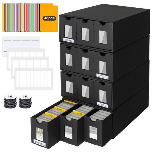 BILIPLE 12000+ storage box with sturdy shell protects your card collection.