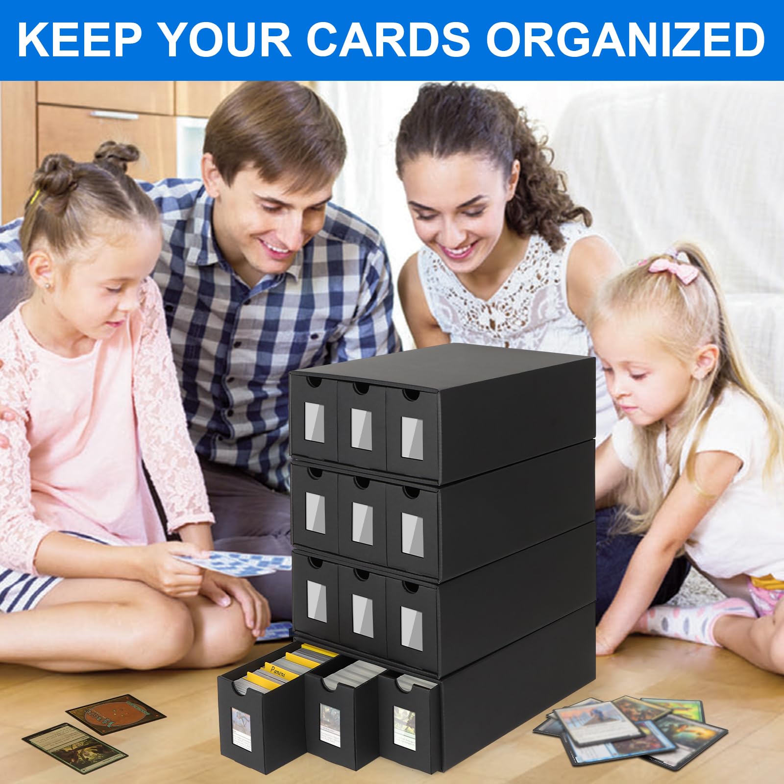 BILIPLE storage fits TCG MTG PTCG and sports cards with ample space.