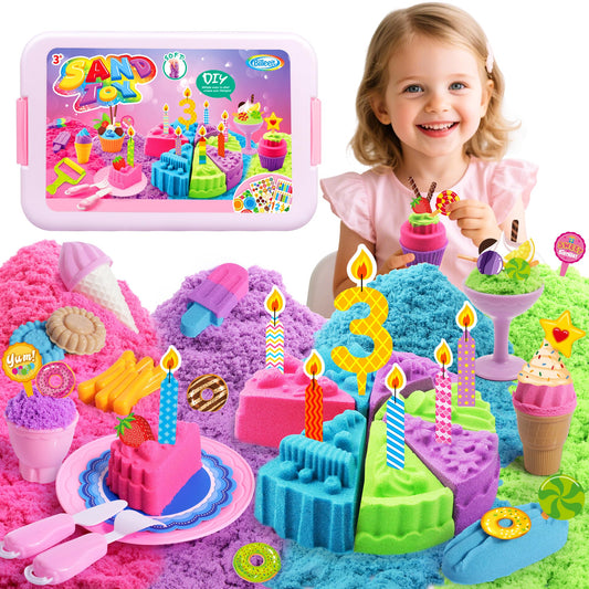 Billeeit cake ice cream sensory bin storage box keeps accessories neatly organized for play.