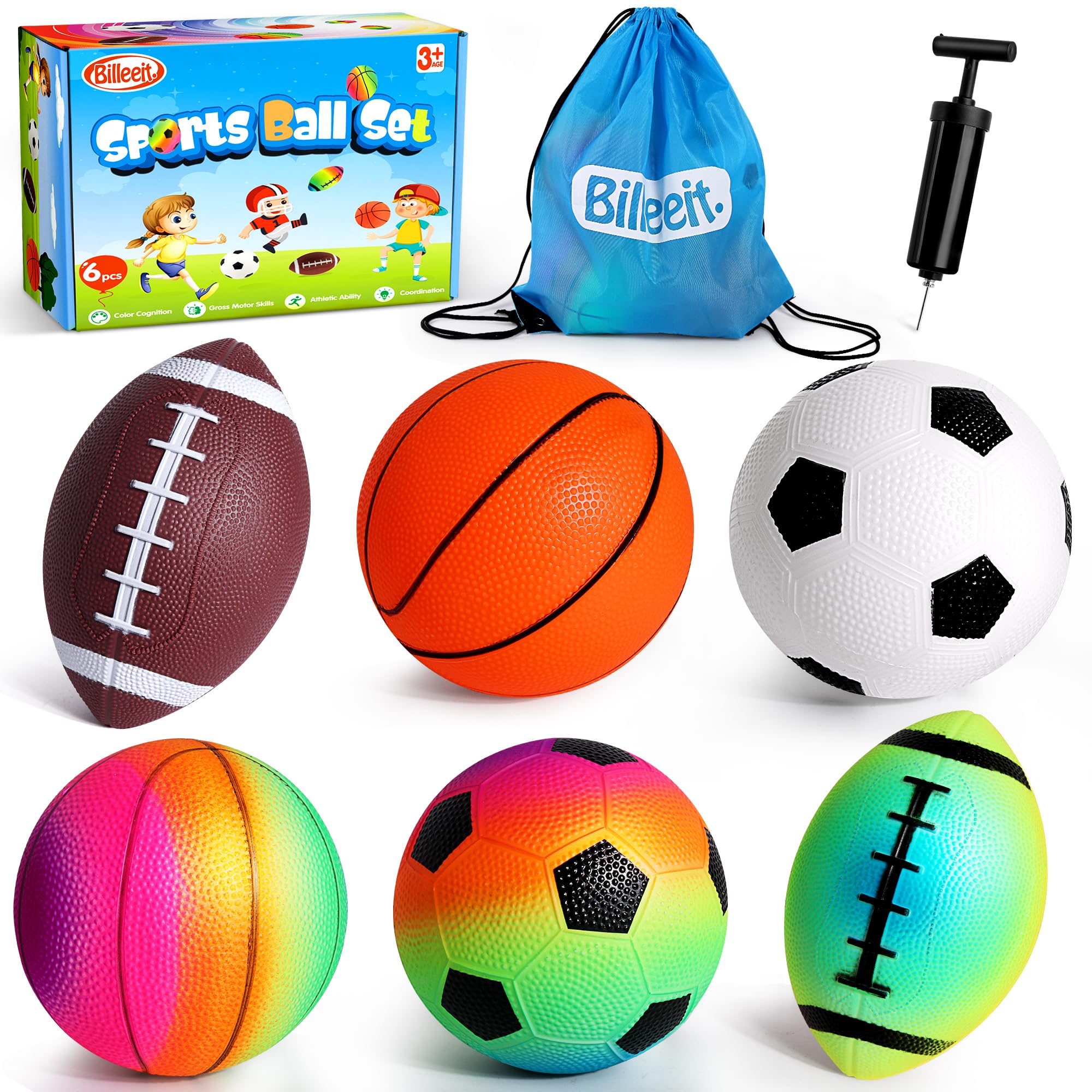 Billeeit 5 inch football ball for toddlers with safe grip during outdoor play
