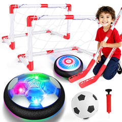 Billeeit hover soccer ball set for indoor fun with foam bumpers.