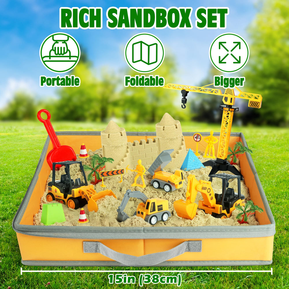 Billeeit large foldable sandbox storage for easy cleanup and transport