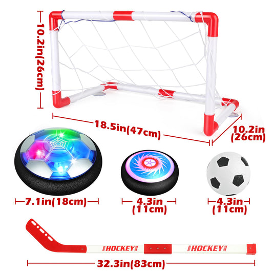 Billeeit LED hover hockey ball lights up for night play.