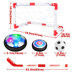 Billeeit LED hover hockey ball lights up for night play.