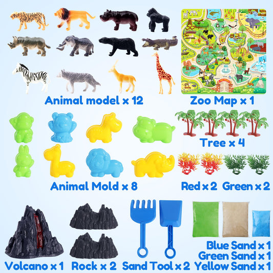 Billeeit sand kit with three colors for lifelike landscapes.