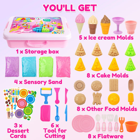 Billeeit sand packs with 2.2 lb total provide consistent, moldable play sand.