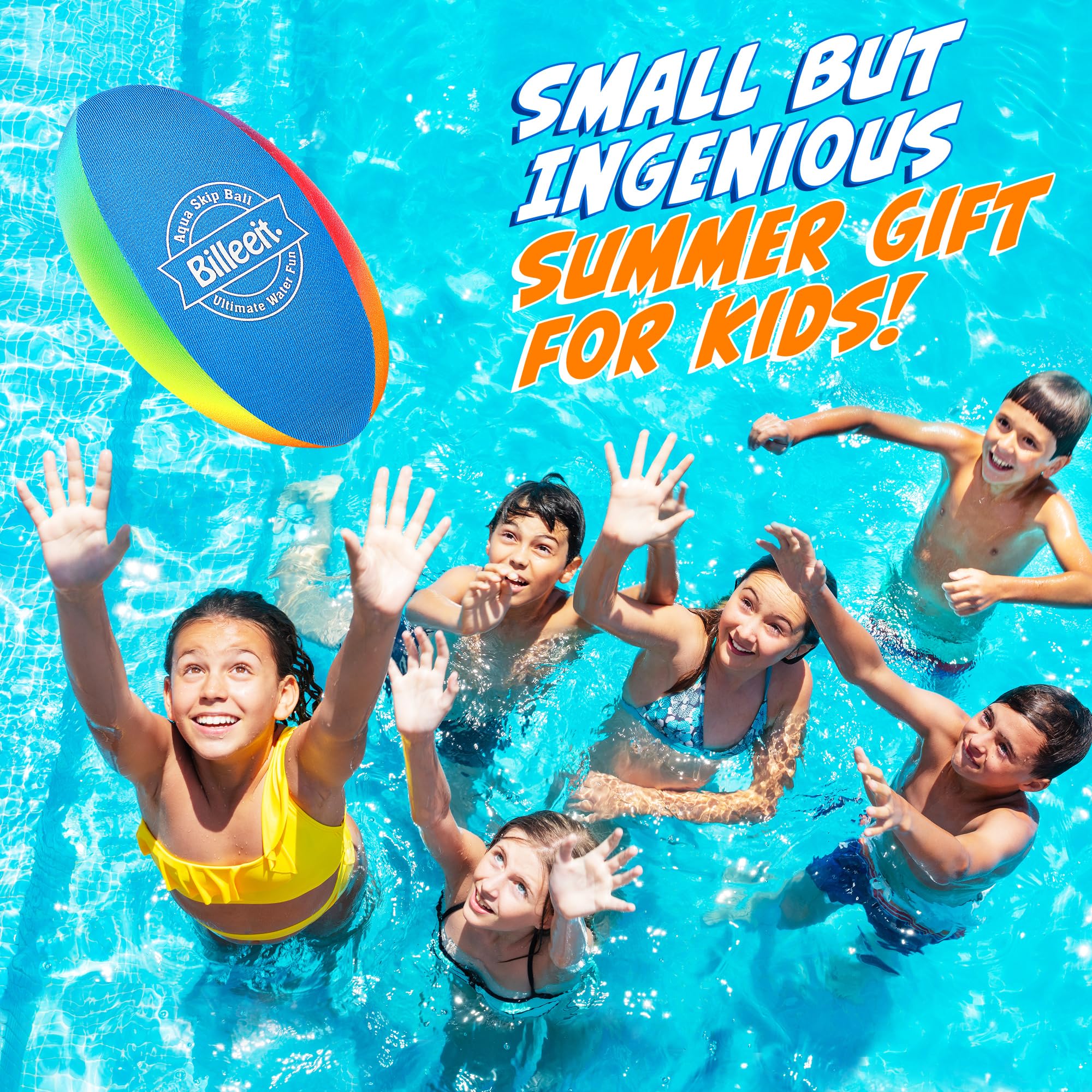 Billeeit rainbow water disc 2, bright for group play and throws.