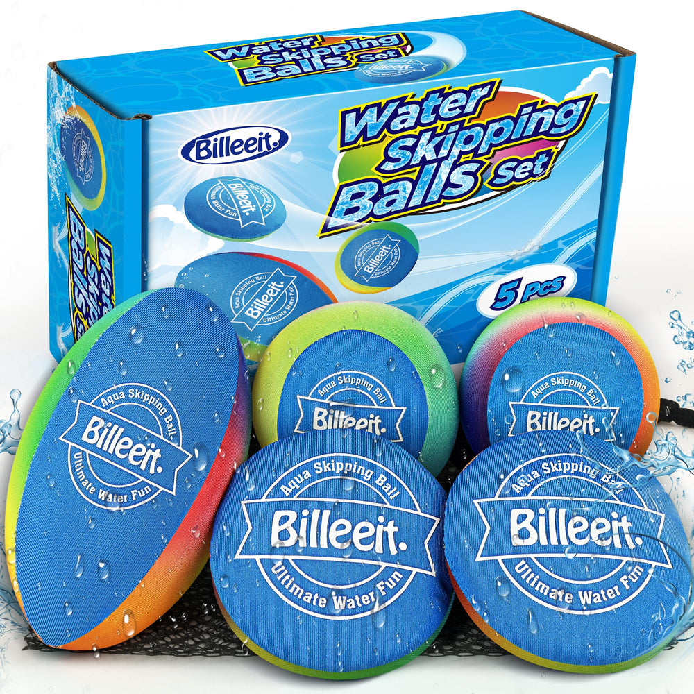 Billeeit water rugby ball in rainbow colors for aquatic play.