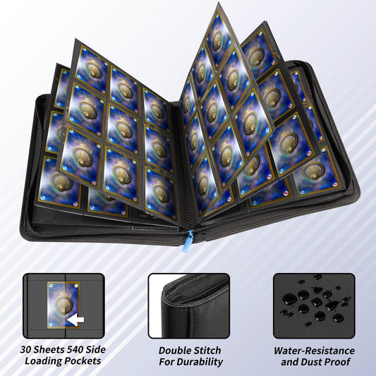 Billeeit zipper binder back cover shows rugged construction for long-lasting protection.