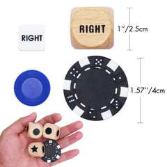 Bilywey carrying bag with dice and chips for travel games