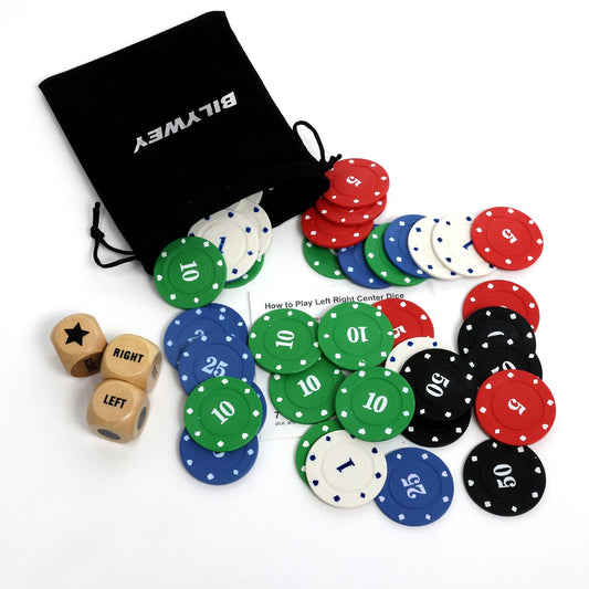 Bilywey colorful chips used for lively competitive play