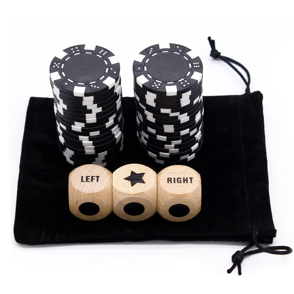 Bilywey upgrade left-right-center dice set on table for casual play