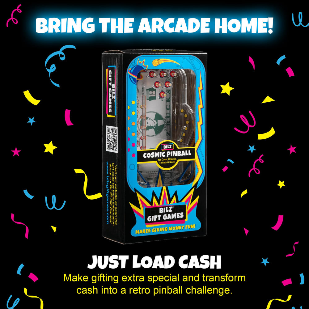 BILZ Cosmic Pinball plunger action adds tactile excitement to gifting.