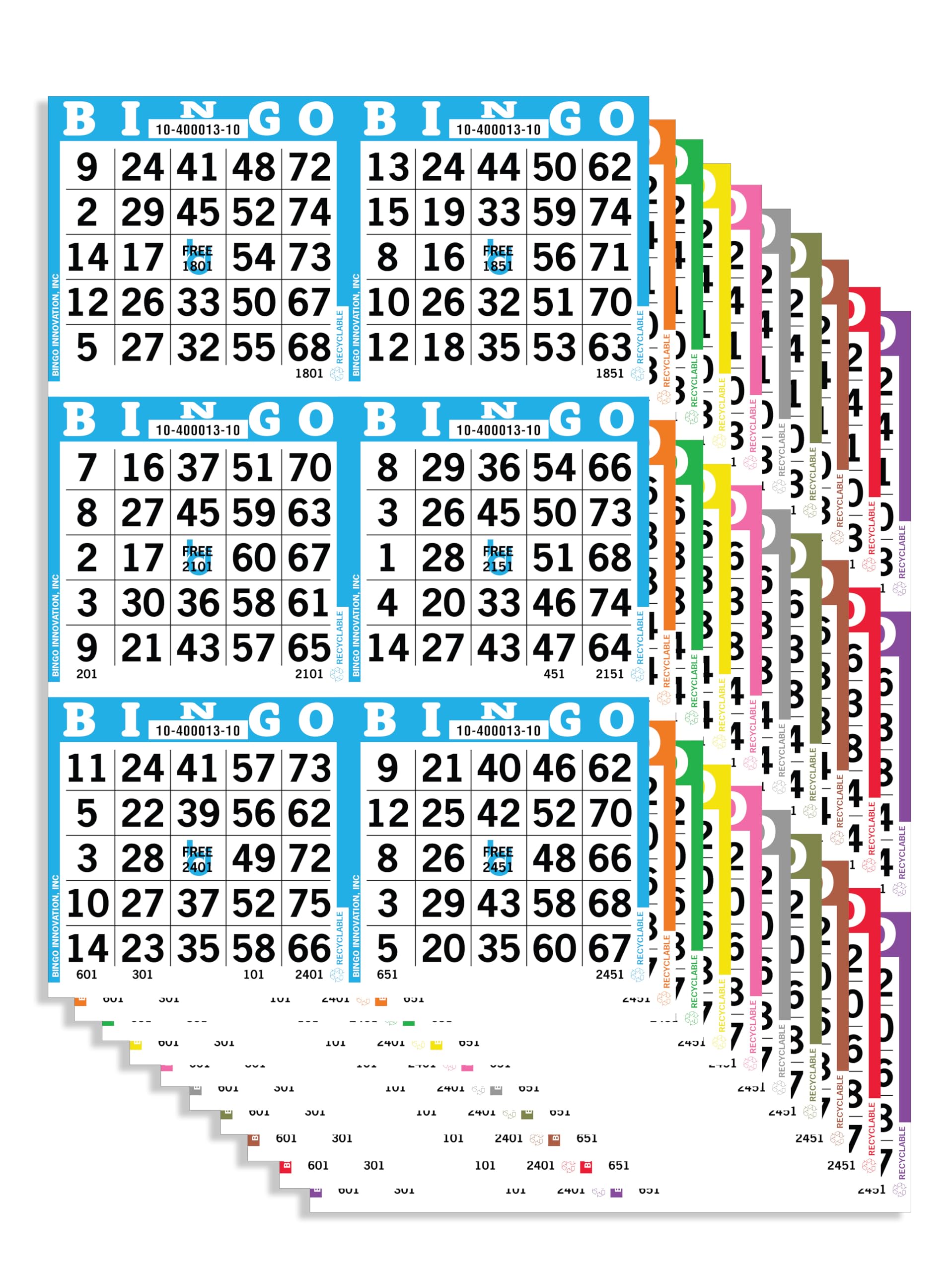Bingo Innovation Bingo Books cover with bold numbers for quick recognition