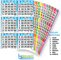 Bingo Books pages showing 10 pages per book for fast play