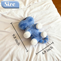 BINHSHUANH blue tiger plush side portrait, soft texture ideal for warm hugs.