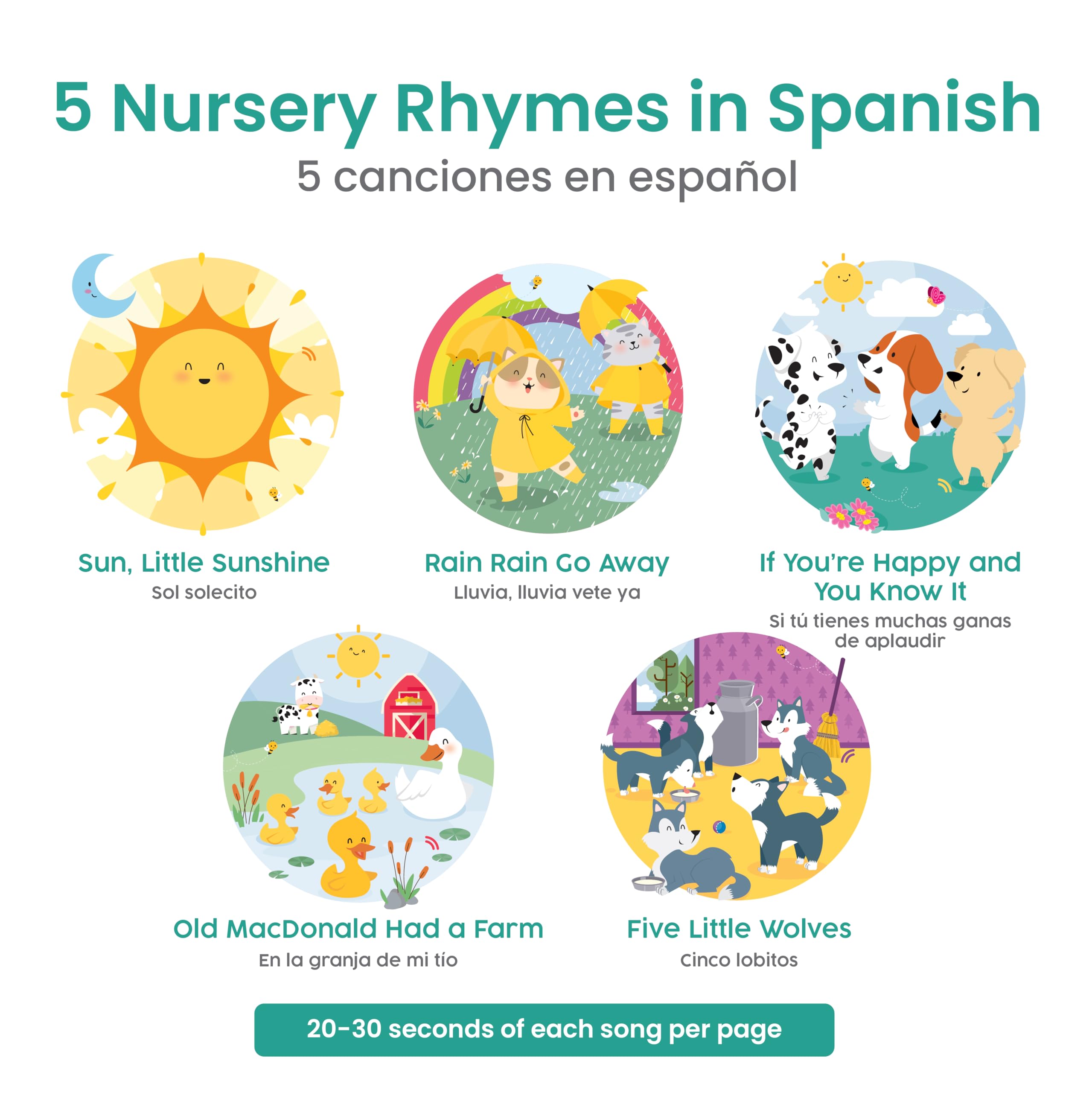 Binibi bilingual lyrics page showing English and Spanish text for practice.