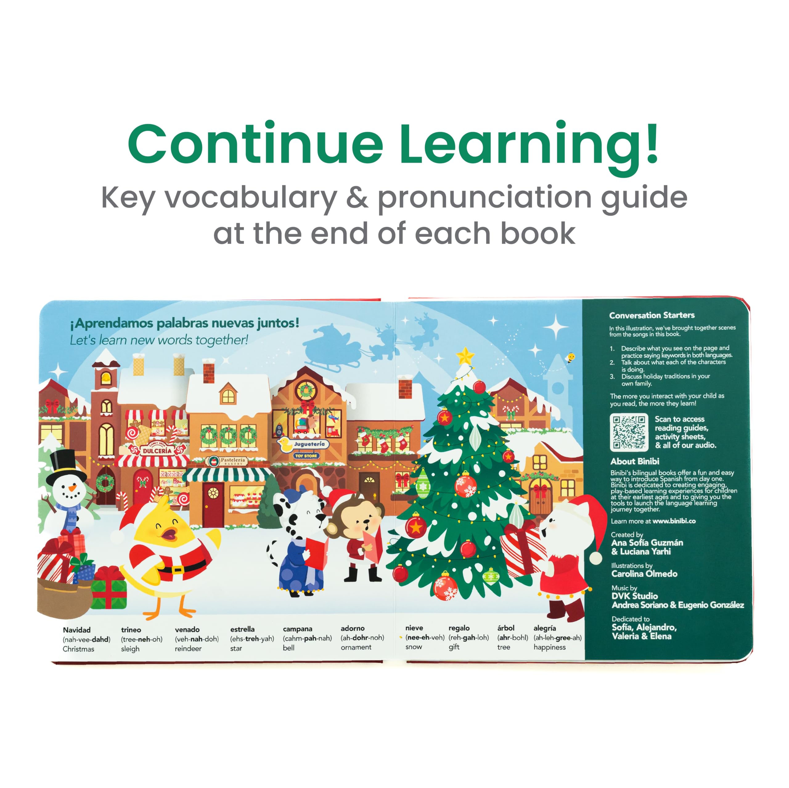 Binibi Spanish Musical Book gift-ready packaging makes a thoughtful holiday gift.