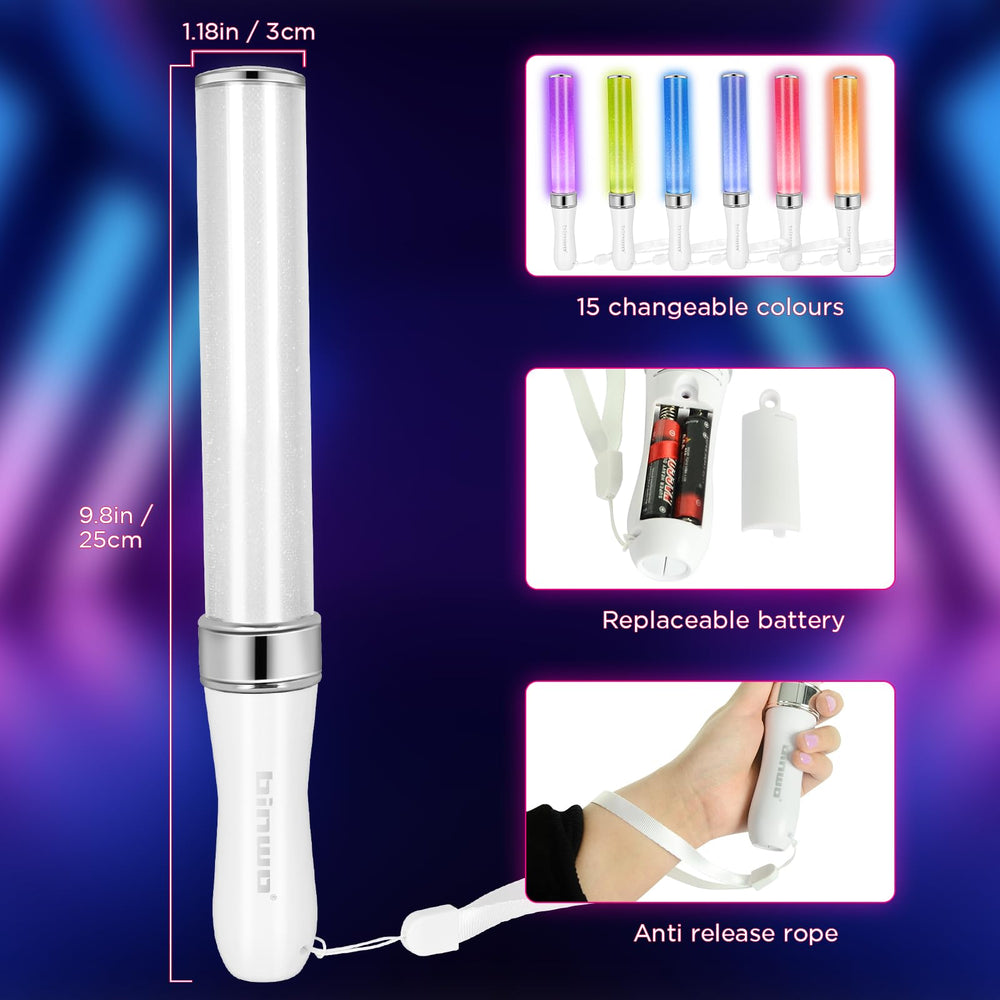 Binwo durable ABS+PS glow sticks with safe, shock-resistant casing