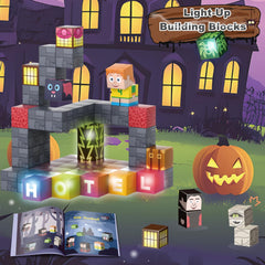 BINZKBB Magnetic Blocks 13-light blocks highlight LED breathing colors for engaging scenes.