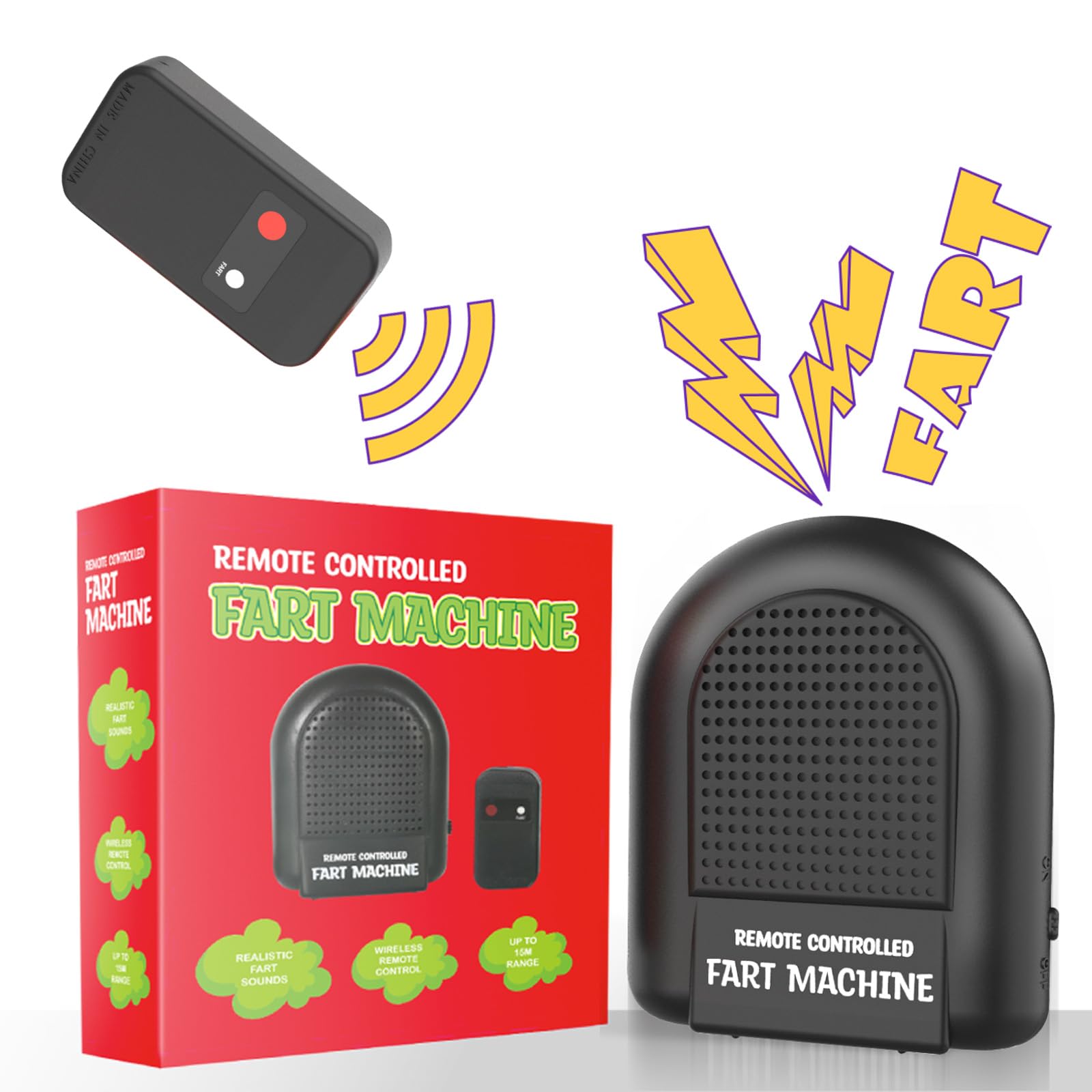 Biottro fart machine remote control for discreet long-distance pranks