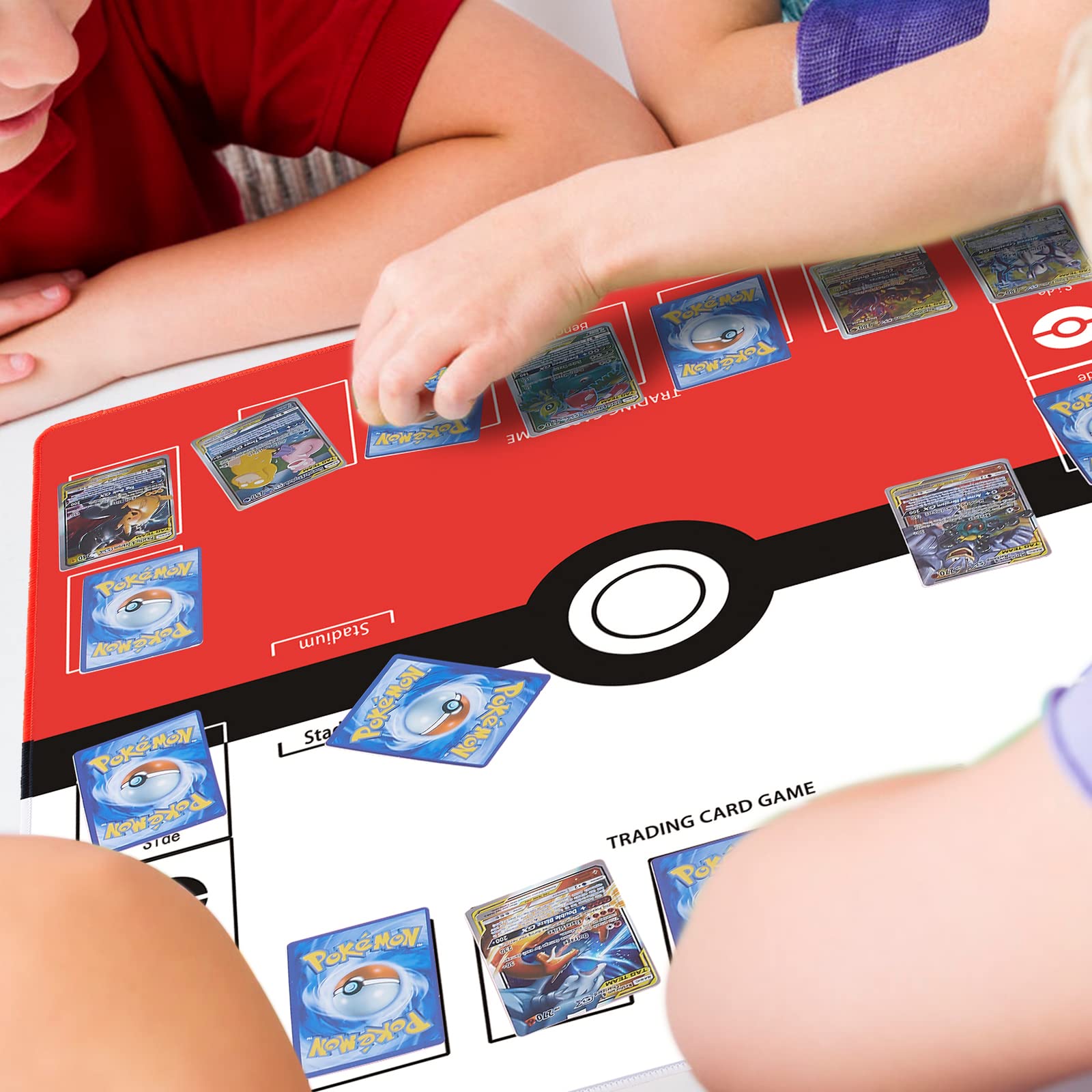 Biouai playmat foldable layout featuring deck, discard, and prize zones for organization.
