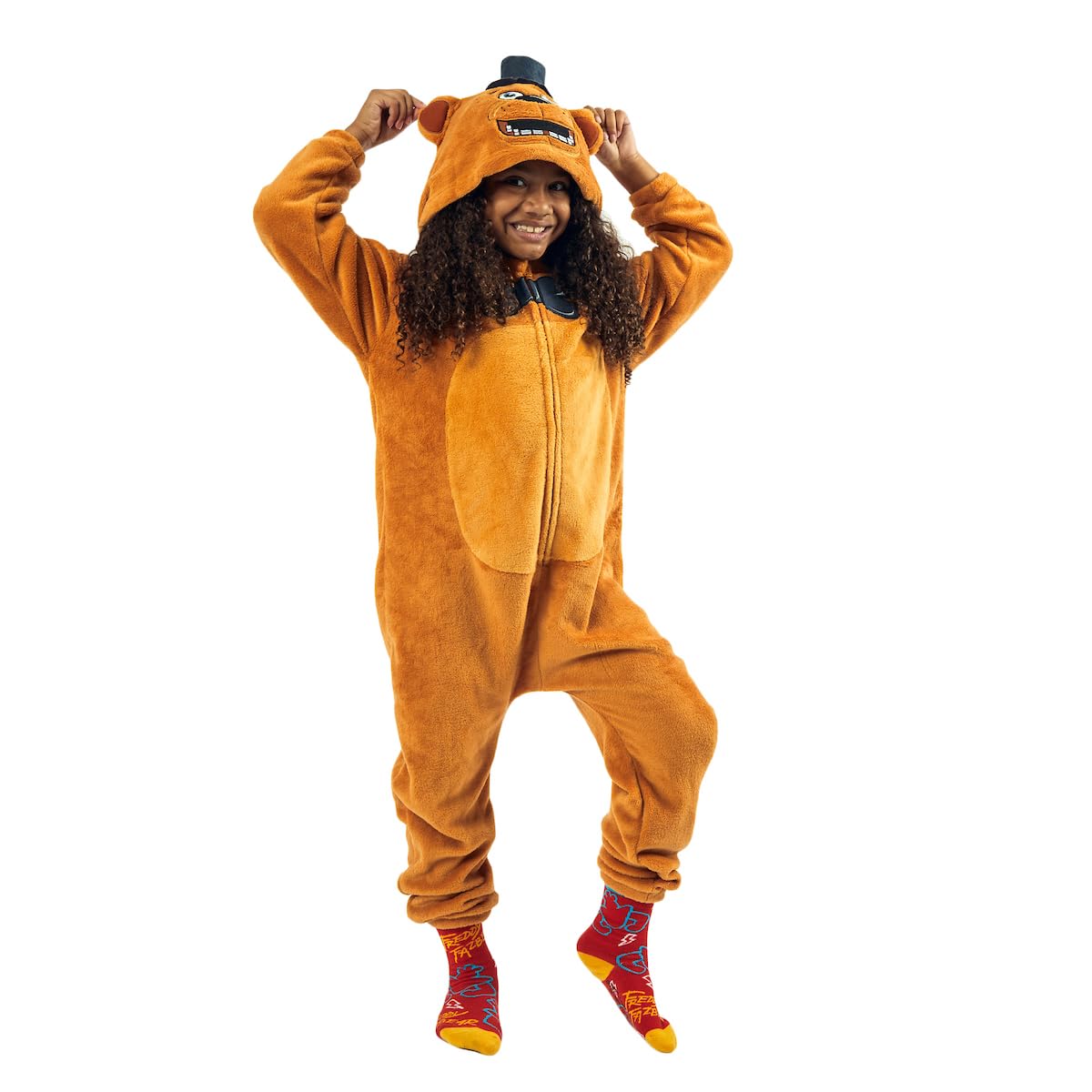 Bioworld Freddy Fazbear kigurumi hood with top hat, officially licensed authenticity