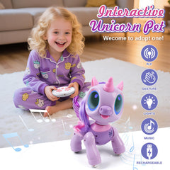 BIRANCO unicorn robot horn lights and gentle sounds for sensory fun.