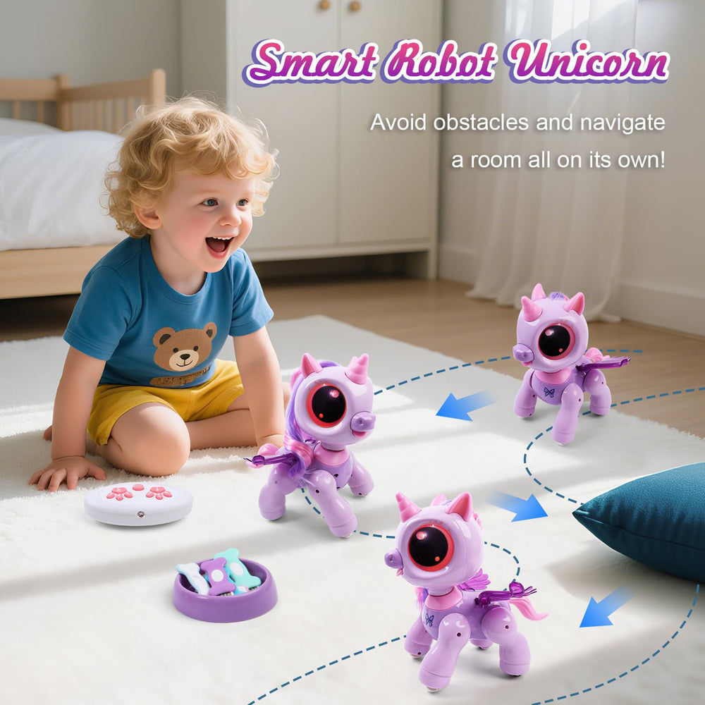 BIRANCO unicorn robot rechargeable power for long play sessions.