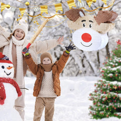 Birchio Christmas Reindeer Pinata filling port for easy loading of treats up to 5 pounds.