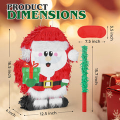 Birchio Christmas Santa Pinata hanging loop enables quick setup for any party space