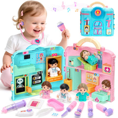 Birebebys doctor kit box with hospital scene for imaginative play.