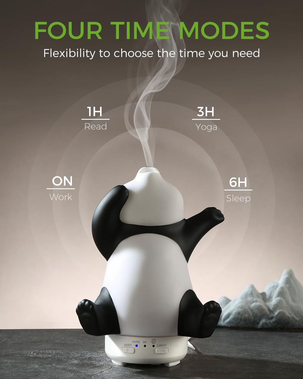 Biticolor Panda Diffuser 100ml tank for longer aromatic sessions