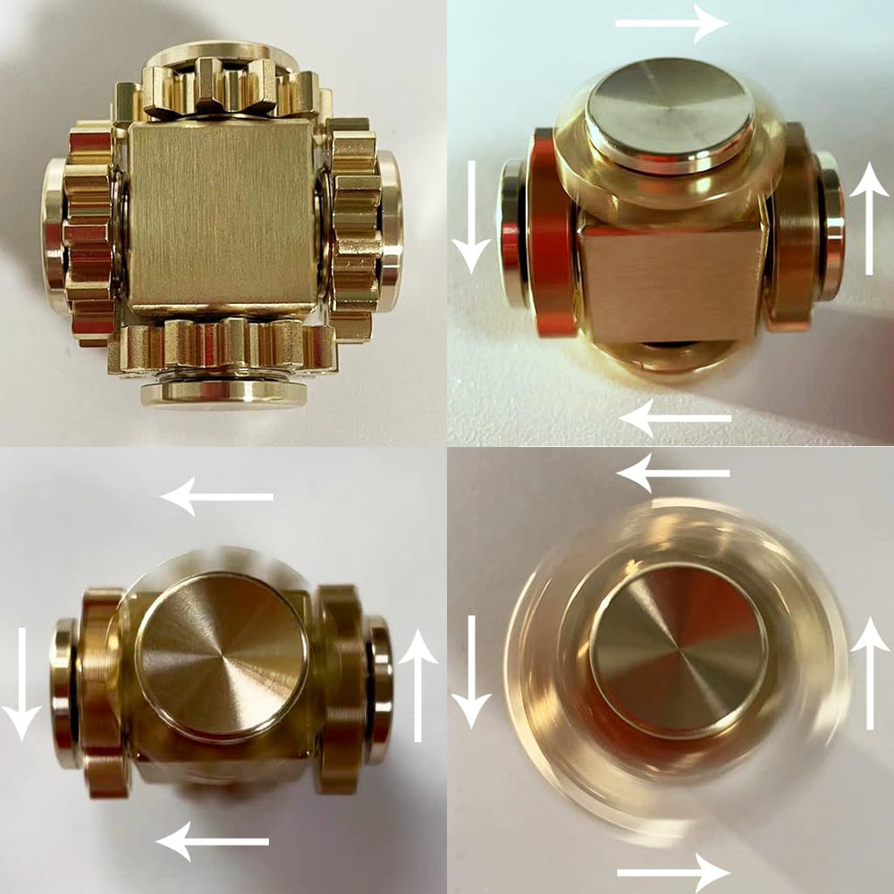 Bitopbi Pure Brass Fidget Cube held for focused breaks