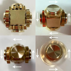 Bitopbi Pure Brass Fidget Cube held for focused breaks