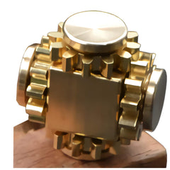Bitopbi Pure Brass Fidget Cube side view highlights its compact focus tool