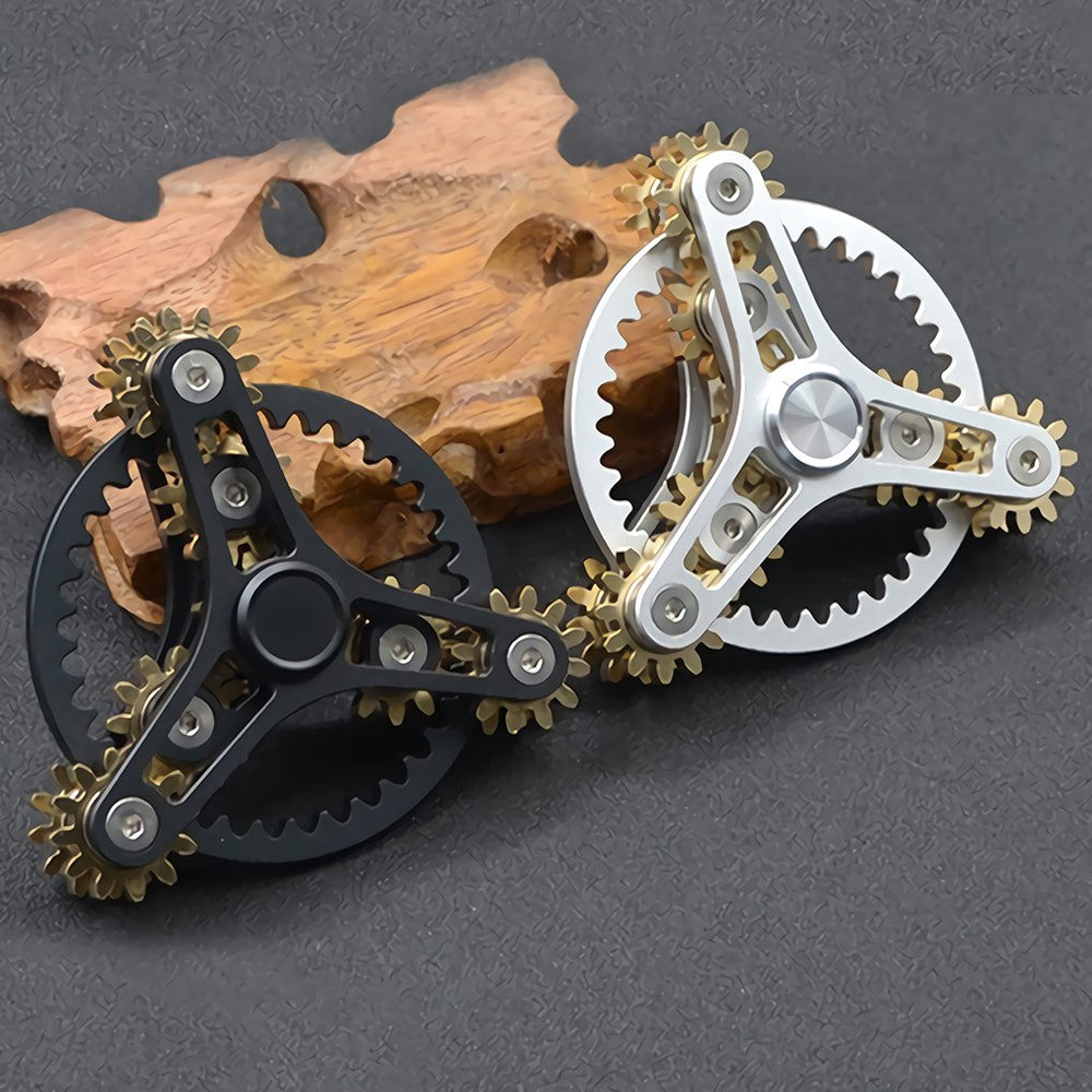 Bitopbi Pure Brass Fidget Spinner in case for safe transport.