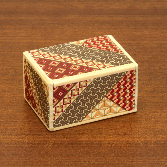 Bits and Pieces mosaic box on display with detailed decorative design for shelves.