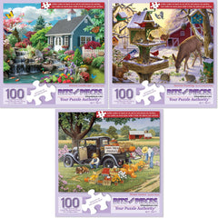 Bits and Pieces Dream Landscape 100-piece puzzle for calm, engaging sessions