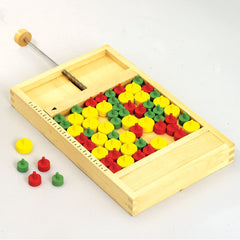 Bits and Pieces Mikado board with wooden frame for family game night.