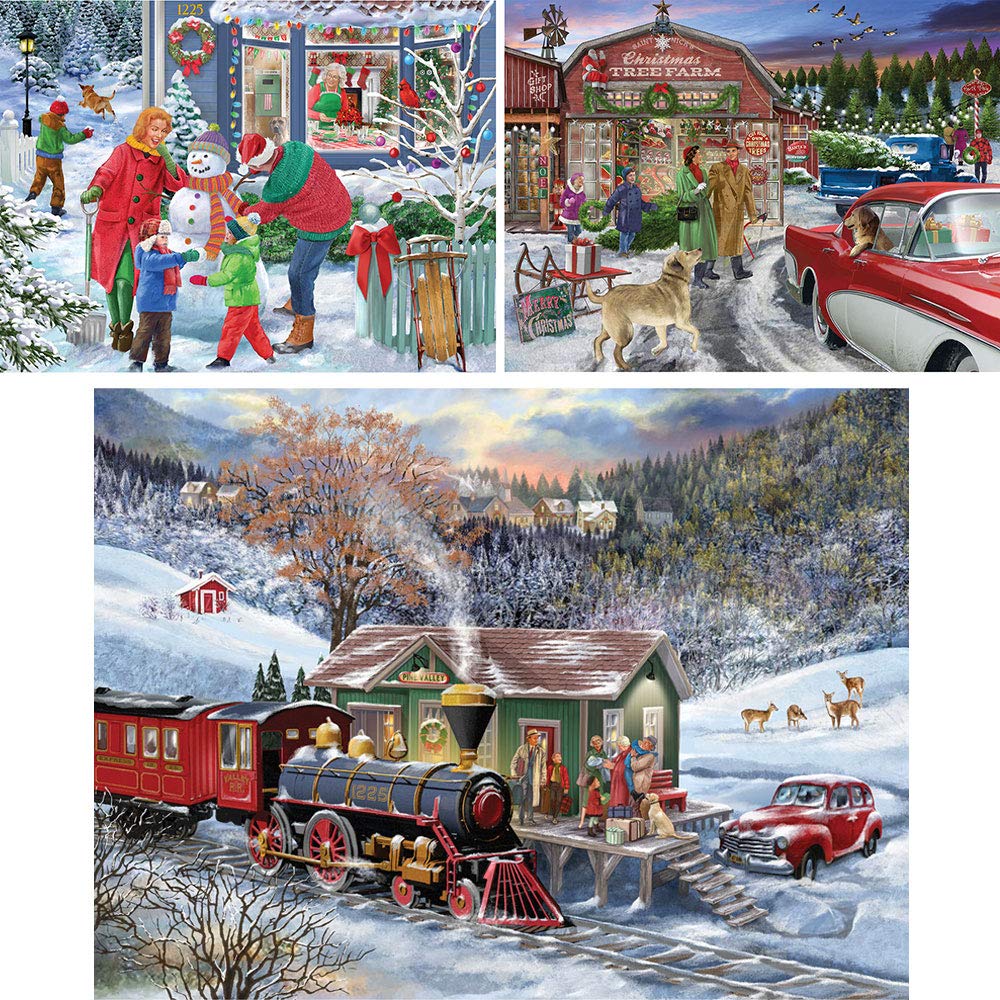 Bits and Pieces three-puzzle set front view highlights value-packed collection