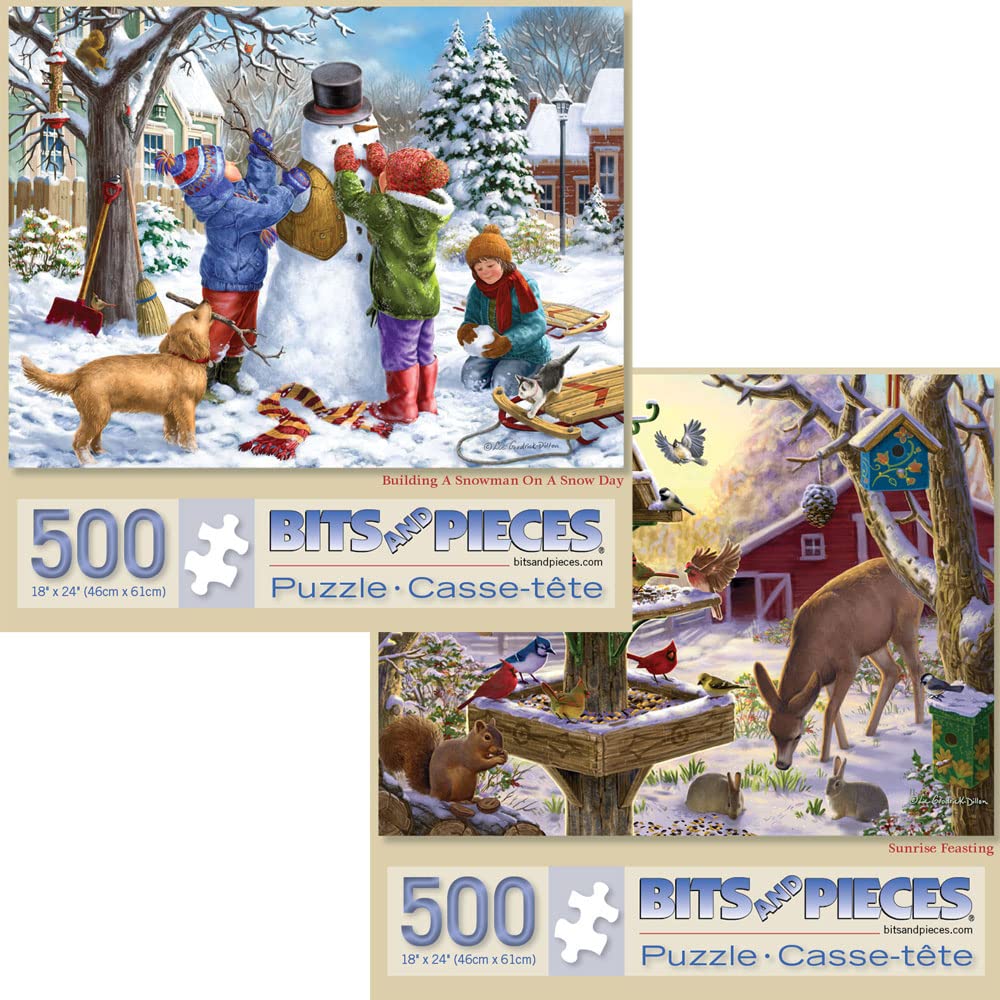 Bits and Pieces value set shows two puzzles in a package for adults and families