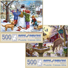 Bits and Pieces value set shows two puzzles in a package for adults and families