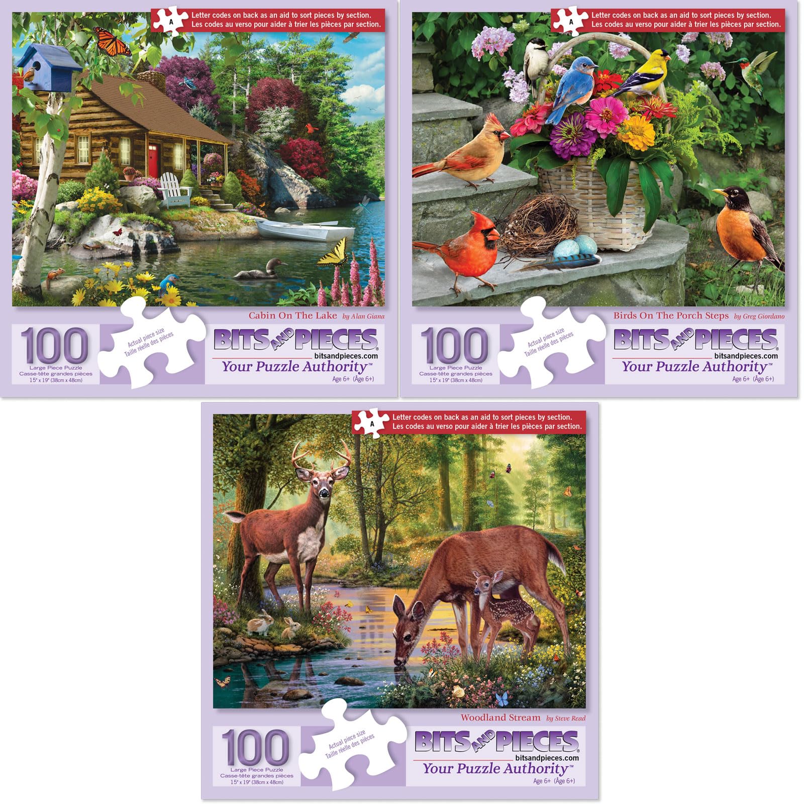 Bits and Pieces forest scene puzzle promotes calm, engaging activity for seniors.