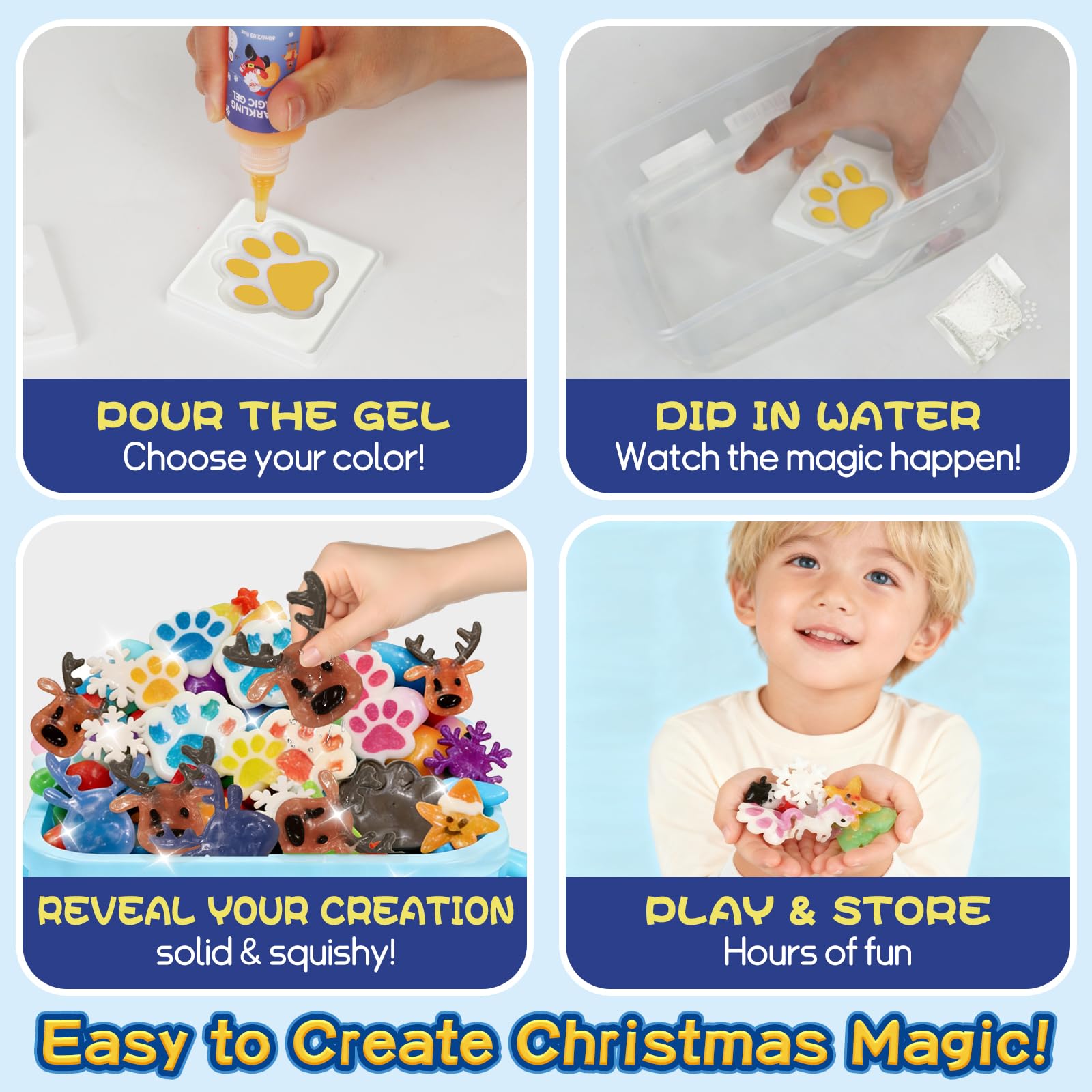 BitsFun Santa-Snowman-Reindeer molds ready for holiday storytelling
