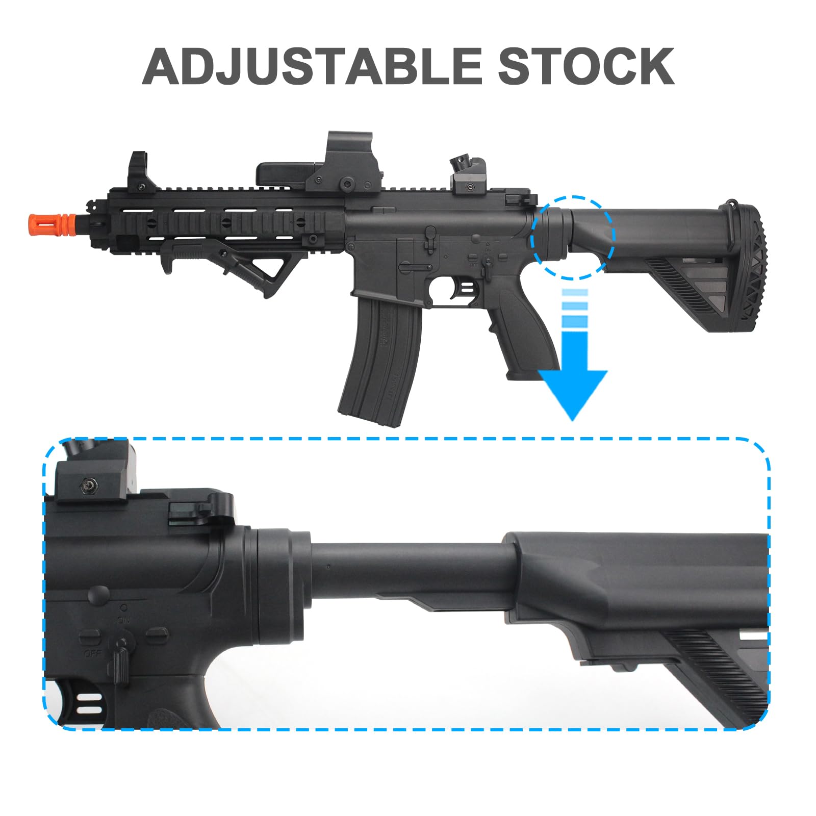 BIU BLASTER dual sights and holographic scope aid aiming