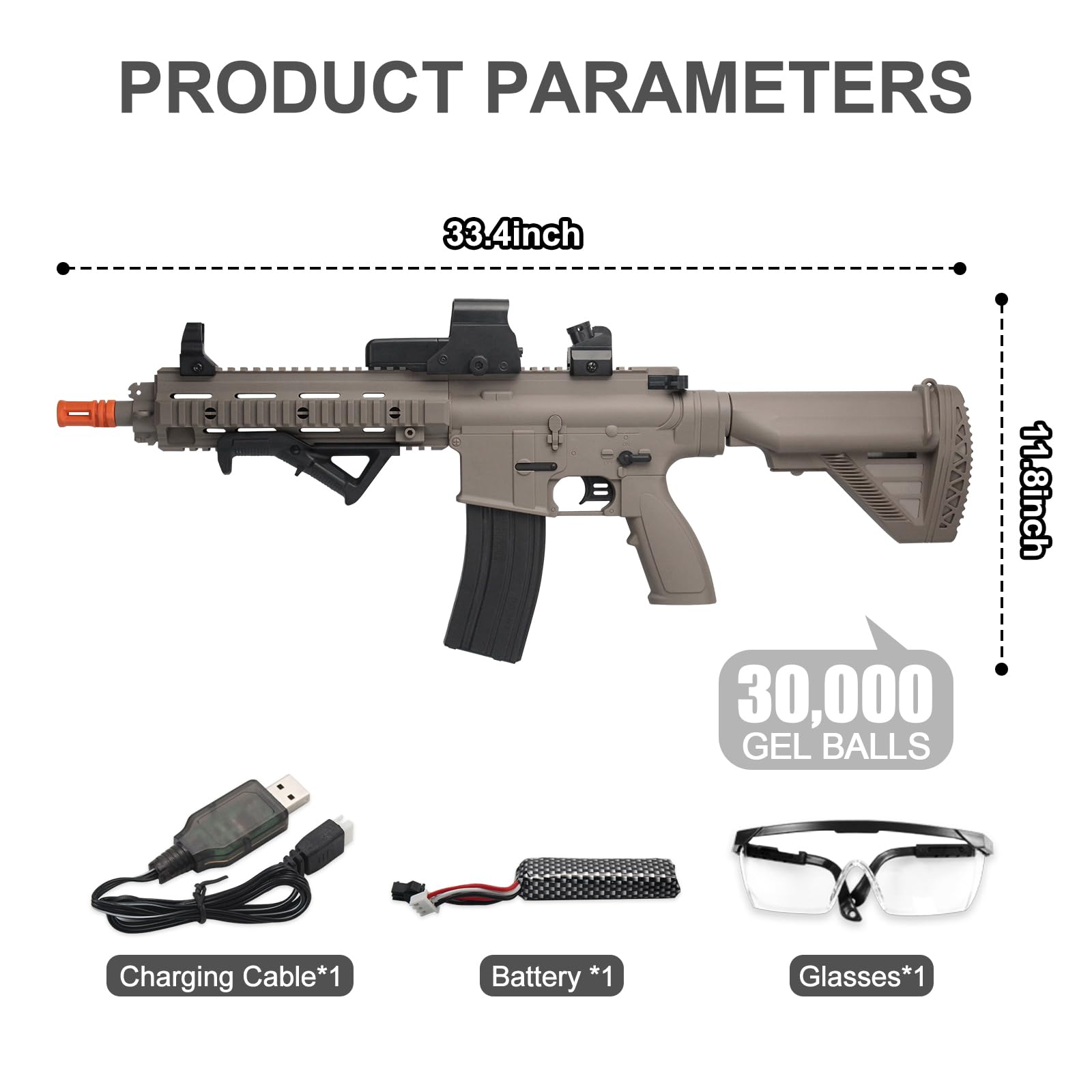 BIU BLASTER 7-4V 1400mAh battery provides long lasting power for extended sessions.