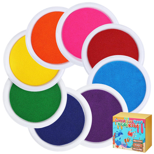 Biubee 7in large ink pad for kids, ideal for keepsake handprints and footprints.