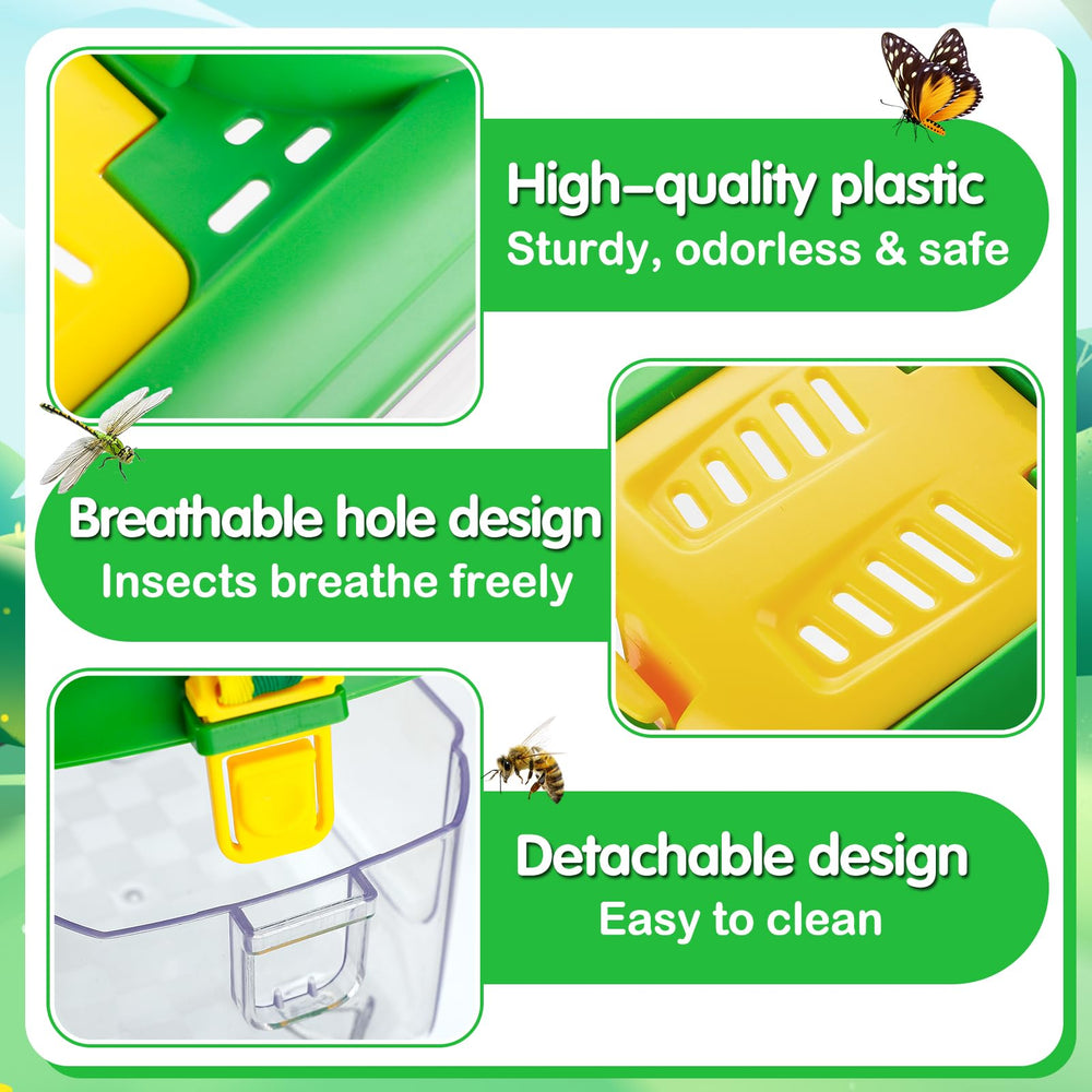 Biubee insect box closeup showing breathable holes for safe observation.